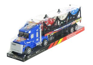 Treiler veoauto + väikesed mänguautod police 3 tk (16091) 9450 hind ja info | Poiste mänguasjad | kaup24.ee