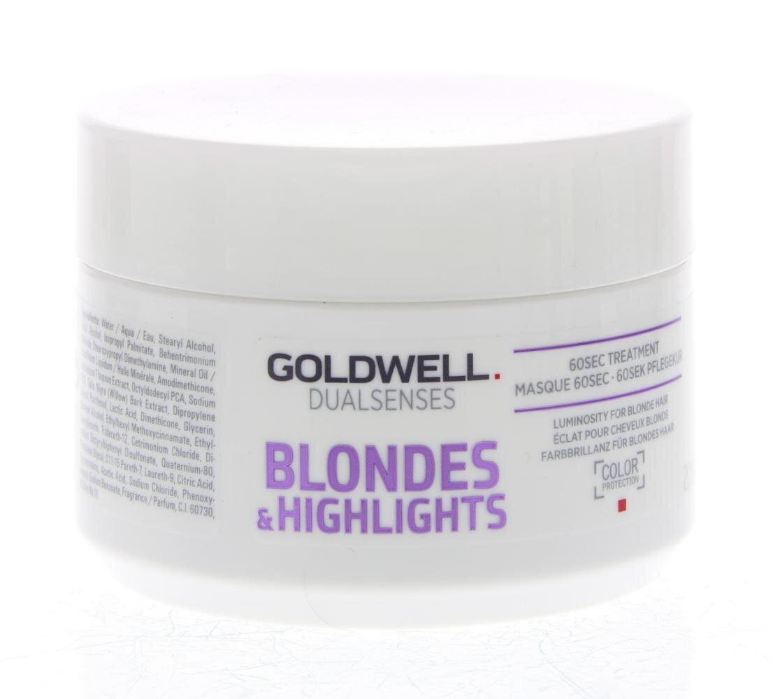 Parandav juuksemask blondidele Goldwell Dualsenses Blondes & Highlights 200ml hind ja info | Maskid, õlid, seerumid | kaup24.ee