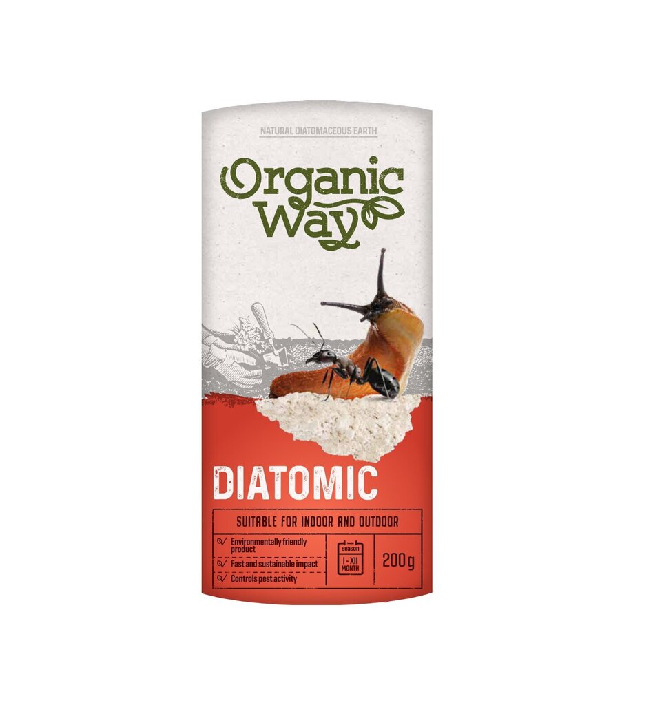 Naturaalne diatomiitmuld Organic Way Diatomic, 200 g hind ja info | Vedelväetised | kaup24.ee