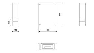 Biokamin Glass 40 x 50 cm hind ja info | Kaminad | kaup24.ee