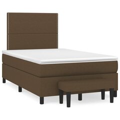 vidaXL Кровать с пружинами и матрасом, коричневый, 120х200 см, ткань цена и информация | Кровати | kaup24.ee