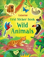 First Sticker Book Wild Animals hind ja info | Väikelaste raamatud | kaup24.ee