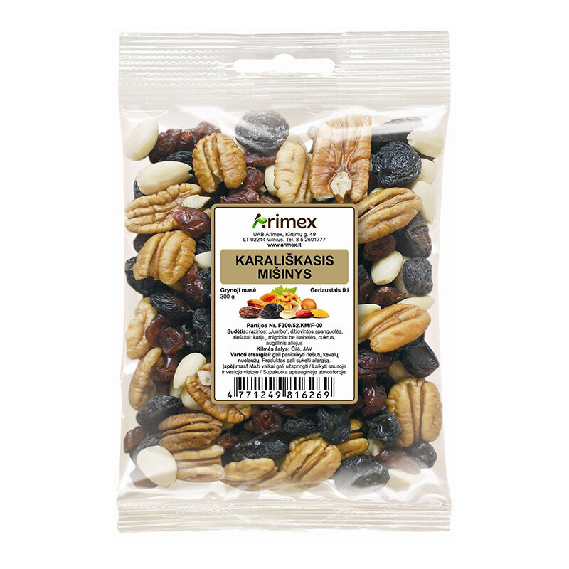 Kuninglik segu Arimex, 300 g цена и информация | Pähklid, seemned, kuivatatud puuviljad | kaup24.ee
