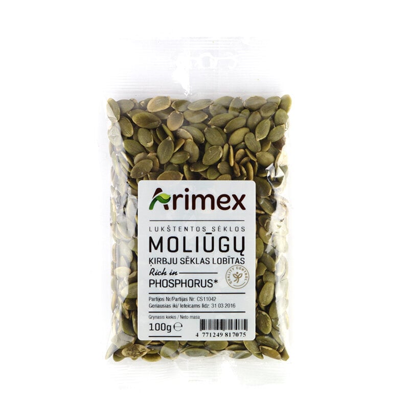 Kõrvitsaseemned Arimex, 100 g hind ja info | Suupisted, krõpsud | kaup24.ee