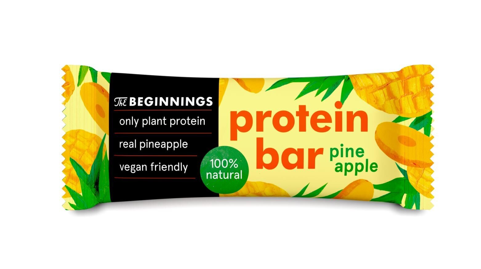 Vegan proteiinibatoon The Beginnings ananass, 40 g. hind ja info | Batoonid | kaup24.ee