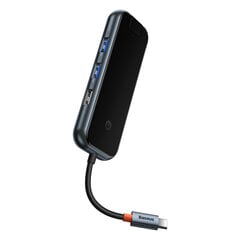 Baseus AcmeJoy HUB 8-Port USB-C to 1xHDMI / 2xUSB-A 3.0 / 1xUSB-A 2.0 / 1xUSB-C PD&Data / 1xRJ45 / 1xSD/TF dark gray hind ja info | USB jagajad, adapterid | kaup24.ee