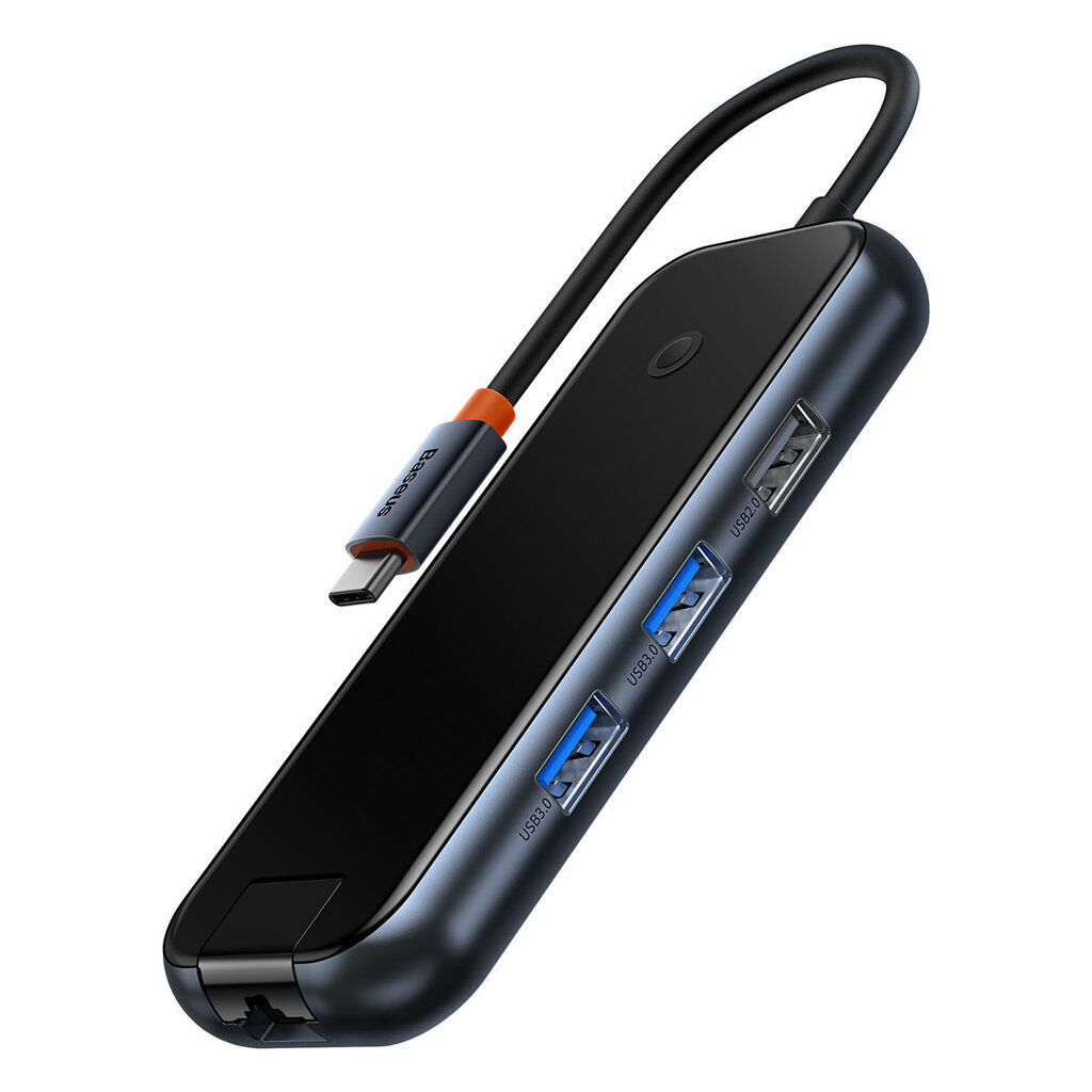 Baseus AcmeJoy HUB 8-Port USB-C to 1xHDMI / 2xUSB-A 3.0 / 1xUSB-A 2.0 / 1xUSB-C PD&Data / 1xRJ45 / 1xSD/TF dark gray цена и информация | USB jagajad, adapterid | kaup24.ee