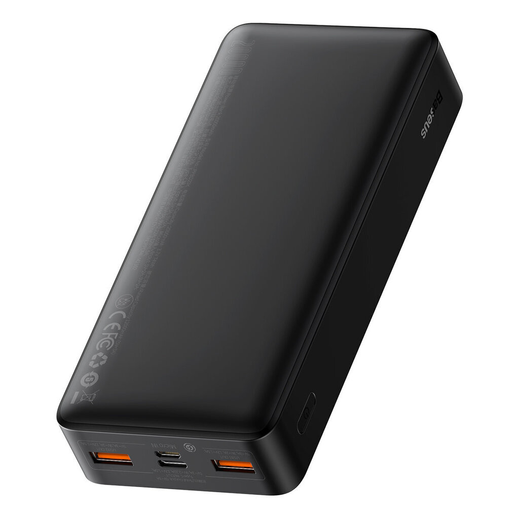 Baseus Bipow 20000mAh 20W Black (Overseas Edition) + USB-A - Micro USB 0.25m Black (PPBD050501) hind ja info | Akupangad | kaup24.ee