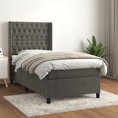 Кровать vidaXL, 90х190 см, серая цена и информация | Кровати | kaup24.ee