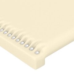 vidaXL voodipeats servadega, kreemjas, 83x23x118/88 cm, kunstnahk hind ja info | Voodid | kaup24.ee