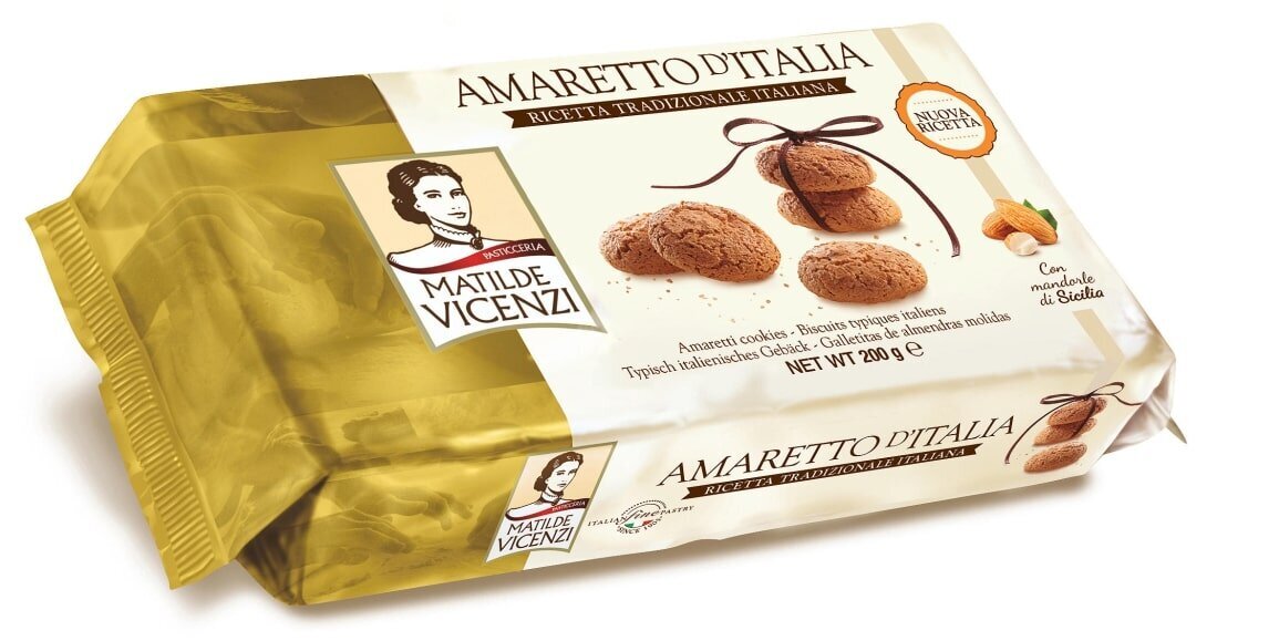 Küpsised Vicenzovo Amaretto Macaroon, 200 g hind ja info | Maiustused | kaup24.ee