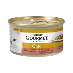 Gourmet Gold tükid kastmes veiseliha, kana. ja maks, lõhe ja kana, kalkun. ja part, 24x85g цена и информация | Кошачьи консервы | kaup24.ee