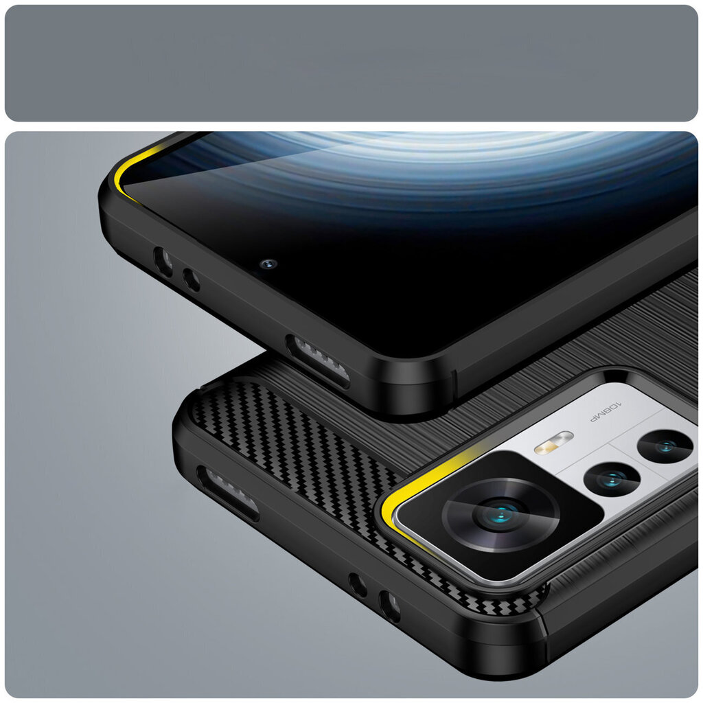 Carbon Xiaomi 12T Pro / Xiaomi 12T black hind ja info | Telefoni kaaned, ümbrised | kaup24.ee