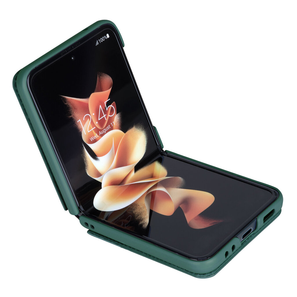 Nillkin Qin Vegan Leather Samsung Galaxy Z Flip 4 dark green hind ja info | Telefoni kaaned, ümbrised | kaup24.ee