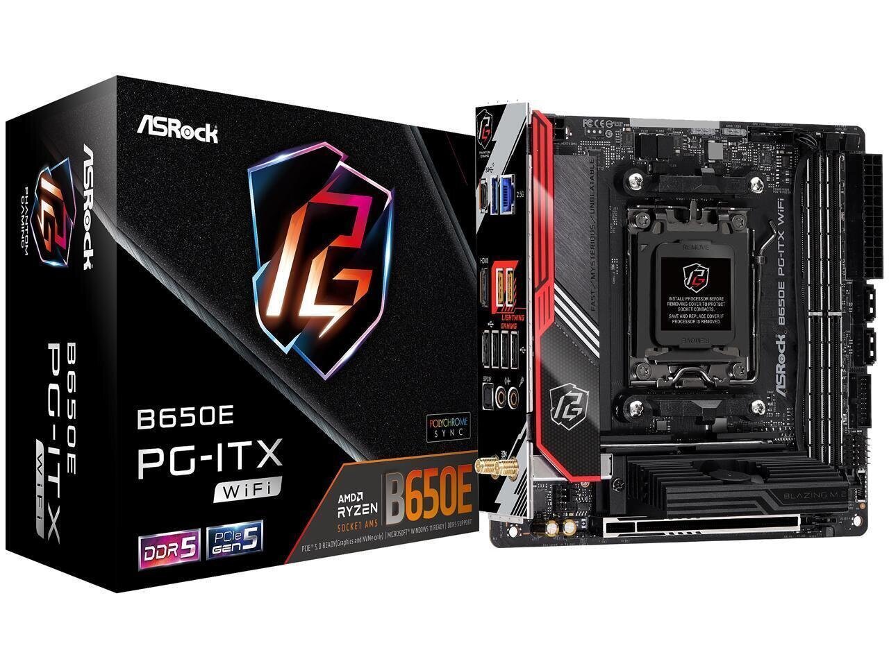 ASRock B650E PG-ITX WiFi, Mini ITX, AM5, DDR5 hind ja info | Emaplaadid | kaup24.ee