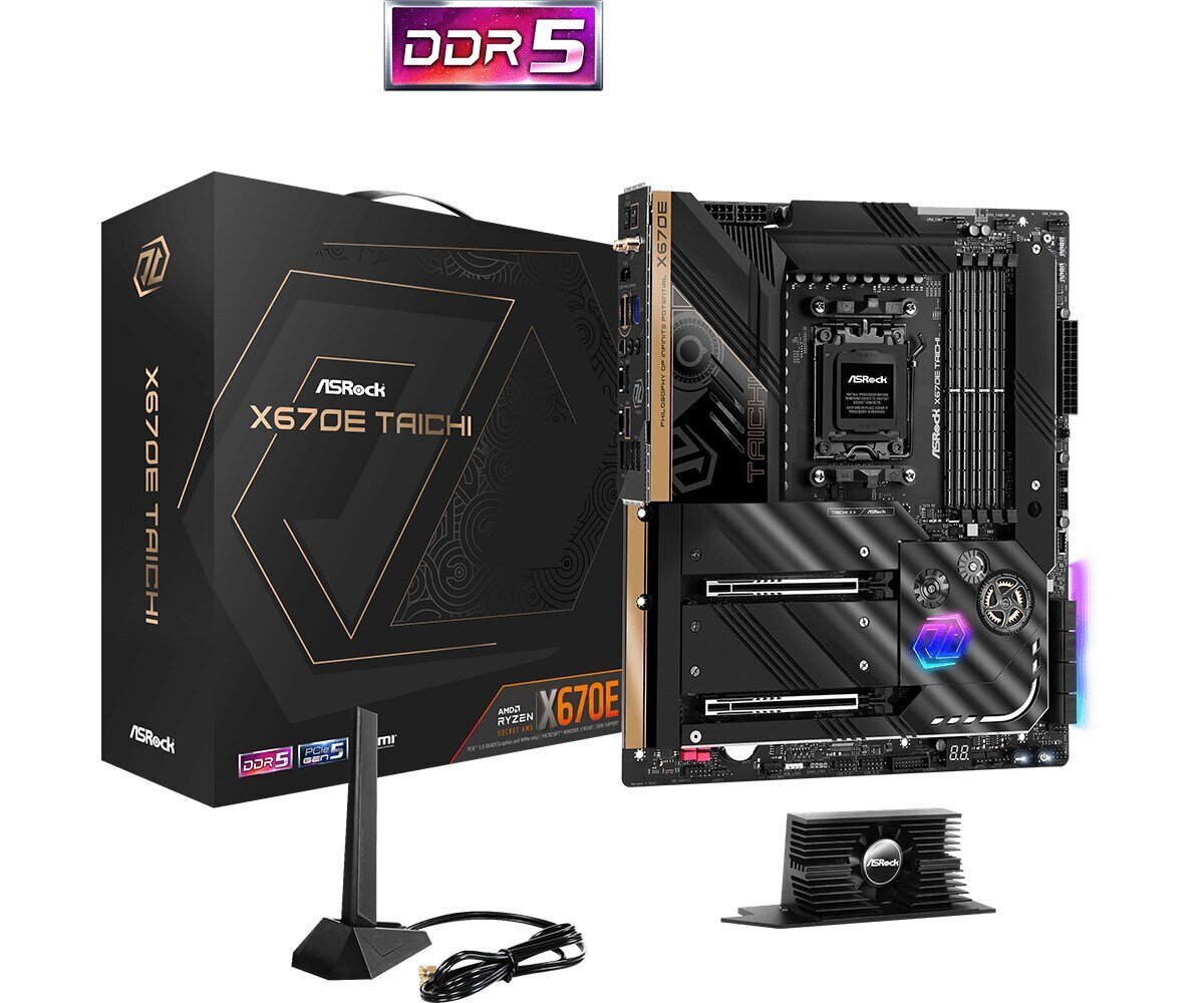 ASRock X670E Taichi, E-ATX, AM5, DDR5, WiFi hind ja info | Emaplaadid | kaup24.ee