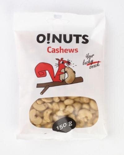 Mandlipähklid O!Nuts, 150 g hind ja info | Pähklid, seemned, kuivatatud puuviljad | kaup24.ee