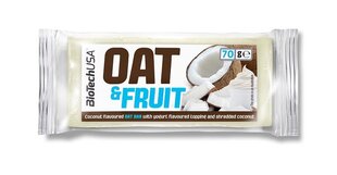 Kaerabatoon BioTechUsa Oat Bar, jogurti, kookose maitsega, 70 g hind ja info | Maiustused | kaup24.ee