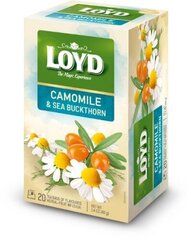 Ароматизированный травяной и фруктовый чай Loyd со вкусом ромашки и облепихи, 20 х 2г цена и информация | Чай | kaup24.ee