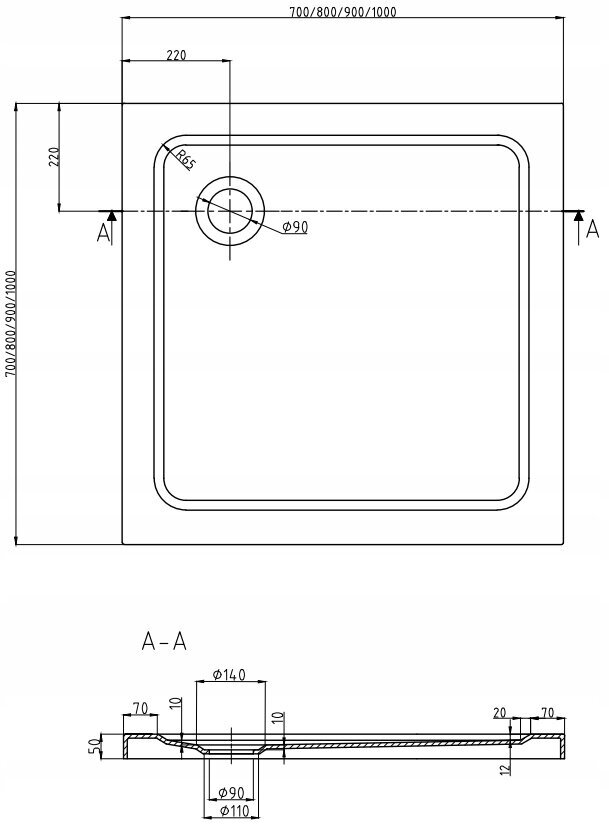 Dušikabiin Mexen Rio F alus ja sifooniga, 70x70,80x80,90x90cm, kuld/poolmatt+valge/kuld цена и информация | Dušikabiinid | kaup24.ee