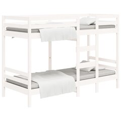 Двухъярусная кровать, 90x200 см, белая цена и информация | Кровати | kaup24.ee