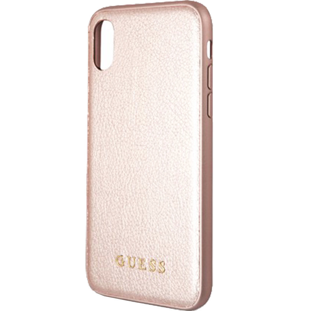 Mobiiltelefoni tagus Guess Iridescent, sobib iPhone X telefonile, roosa/kuldne hind ja info | Telefoni kaaned, ümbrised | kaup24.ee