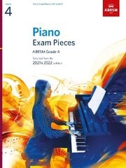 Piano Exam Pieces 2021 & 2022, ABRSM Grade 4: Selected from the 2021 & 2022 syllabus hind ja info | Kunstiraamatud | kaup24.ee