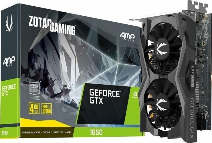 Zotac GAMING GeForce GTX 1650 AMP Core GDDR6 (ZT-T16520J-10L) цена и информация | Videokaardid (GPU) | kaup24.ee