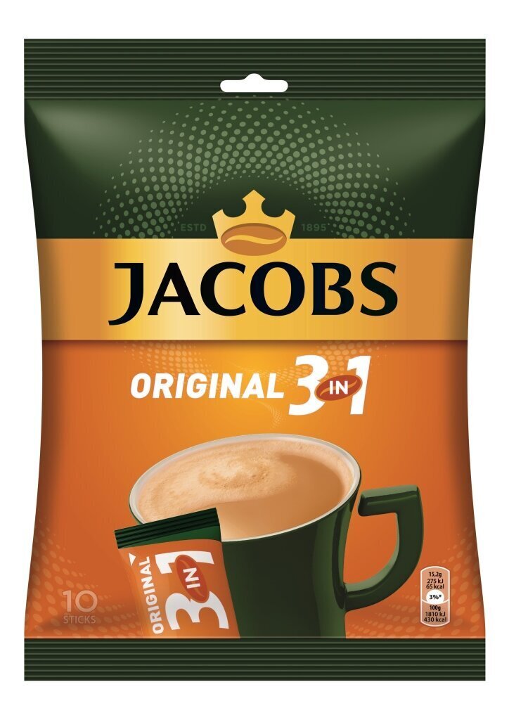 Lahustuv kohvijook Jacobs, 10 tk hind ja info | Kohv, kakao | kaup24.ee