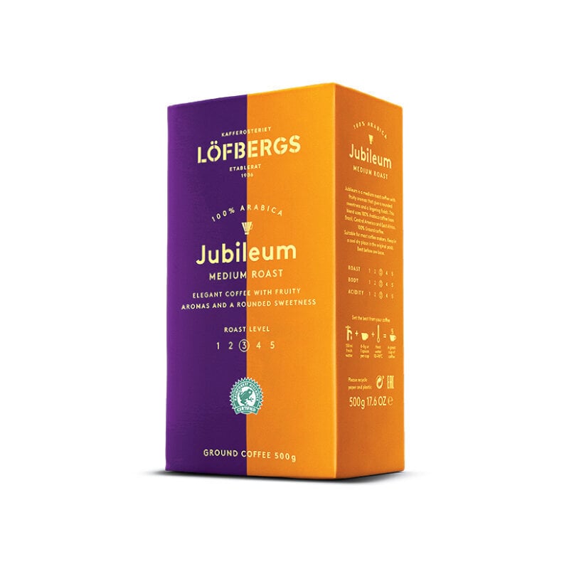 Kohv Lofbergs Lila Jubileum jahvatatud, 500 g цена и информация | Kohv, kakao | kaup24.ee
