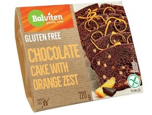 Шоколадный пирог Balviten без глютена, с апельсиновой цедрой, 220 г цена и информация | Для лакомств | kaup24.ee