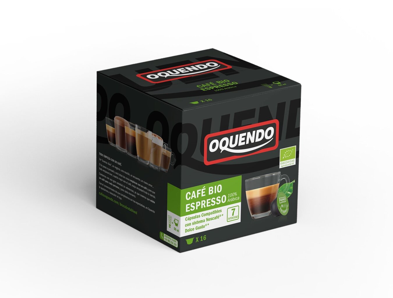 Kohvikapslid Oquendo DG Bio 100% Espresso, 16 tk цена и информация | Kohv, kakao | kaup24.ee