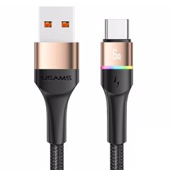 Кабель для быстрой зарядки и передачи данных USAMS U76 6A USB to type-C цена и информация | Borofone 43757-uniw | kaup24.ee