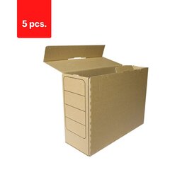 Arhiivikarp SMLT, 243 x 120 x 320 mm, pruun pakend 5 tk. hind ja info | Kirjatarbed | kaup24.ee