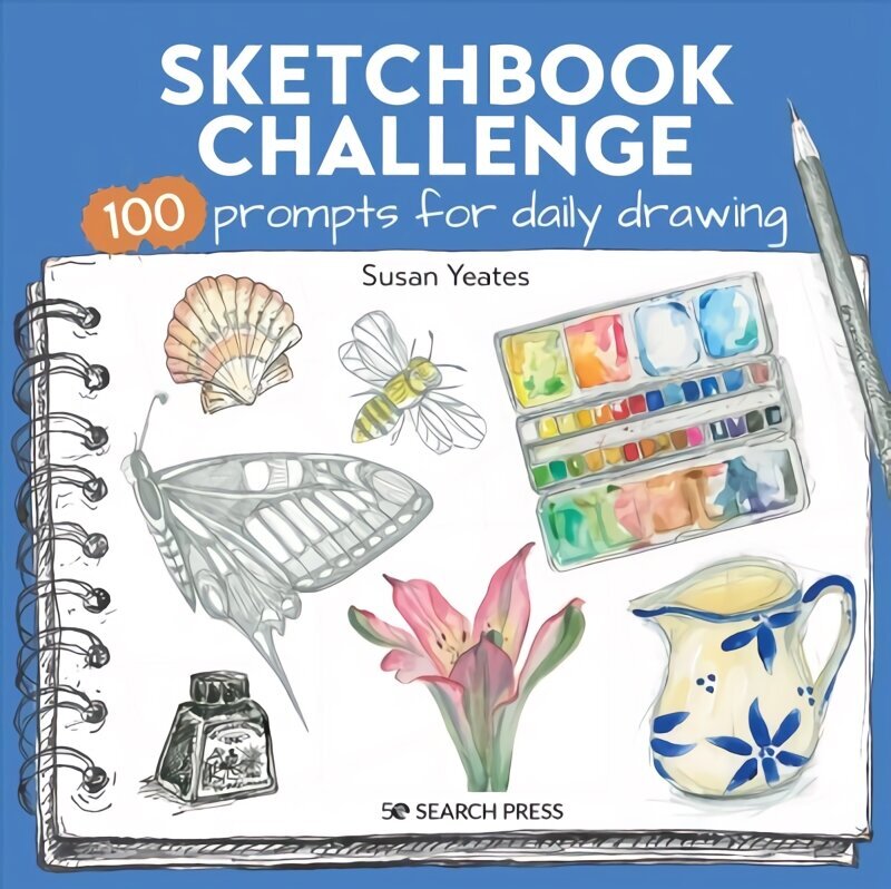 Sketchbook Challenge: 100 Prompts for Daily Drawing hind ja info | Kunstiraamatud | kaup24.ee