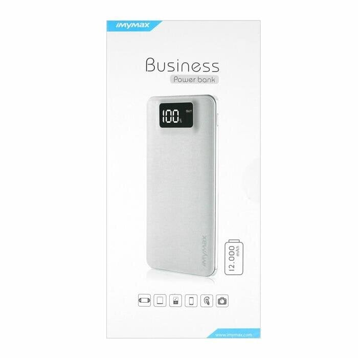 Mymax Business MM-PB/009 Power Bank 12000mAh valge hind ja info | Akupangad | kaup24.ee