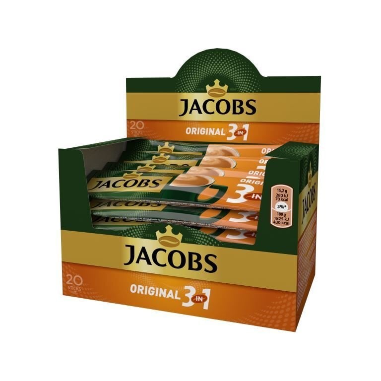 Lahustuv kohv Jacobs 3 in 1 (20 x 15,2g), 304g hind ja info | Kohv, kakao | kaup24.ee