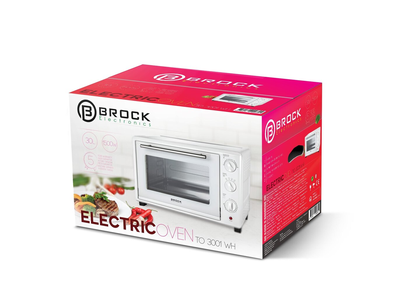 Brock Electronics TO 3001 WH hind ja info | Miniahjud, -pliidid | kaup24.ee