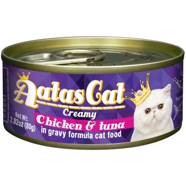 Aatas Cat Creamy Chicken & Tuna konserv kassile 80g цена и информация | Konservid kassidele | kaup24.ee