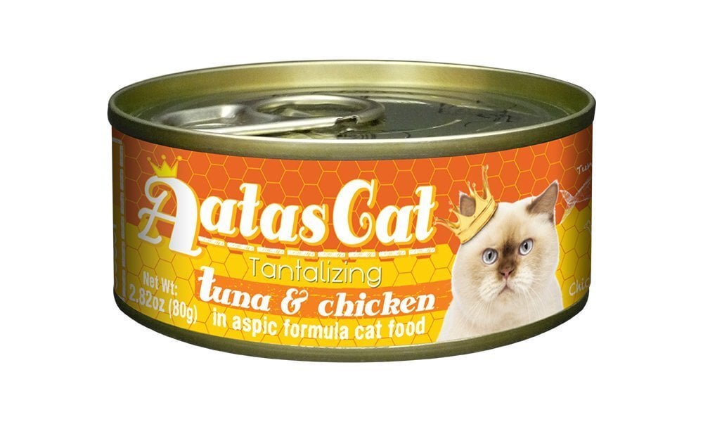 Aatas Cat Tantalizing Tuna & Chicken konserv kassile 80g hind ja info | Konservid kassidele | kaup24.ee