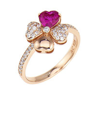 Amen Серебряное кольцо с покрытием из розового золота с любовью RQURR цена и информация | Кольцо | kaup24.ee