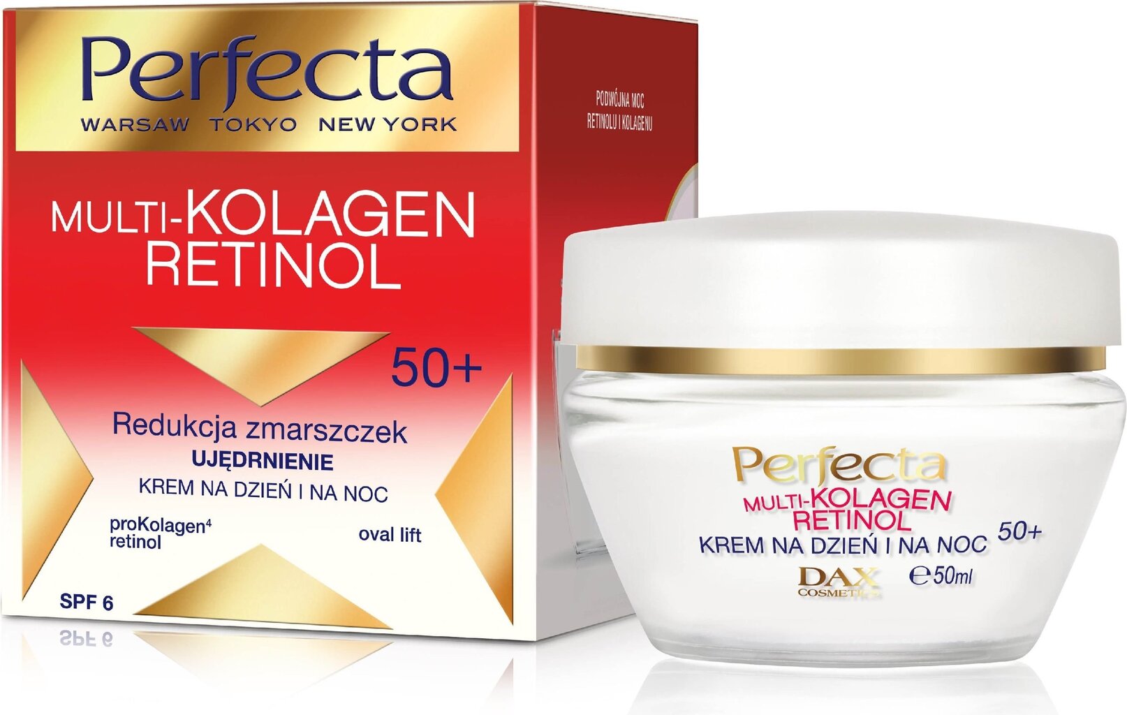 Näokreem küpsele nahale Perfecta Multi-Collagen Retinol 50+ 50 ml hind ja info | Näokreemid | kaup24.ee