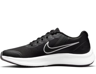 Nike noorte jooksujalatsid STAR RUNNER 3 GS, must-valge цена и информация | Спортивная обувь, кроссовки для женщин | kaup24.ee