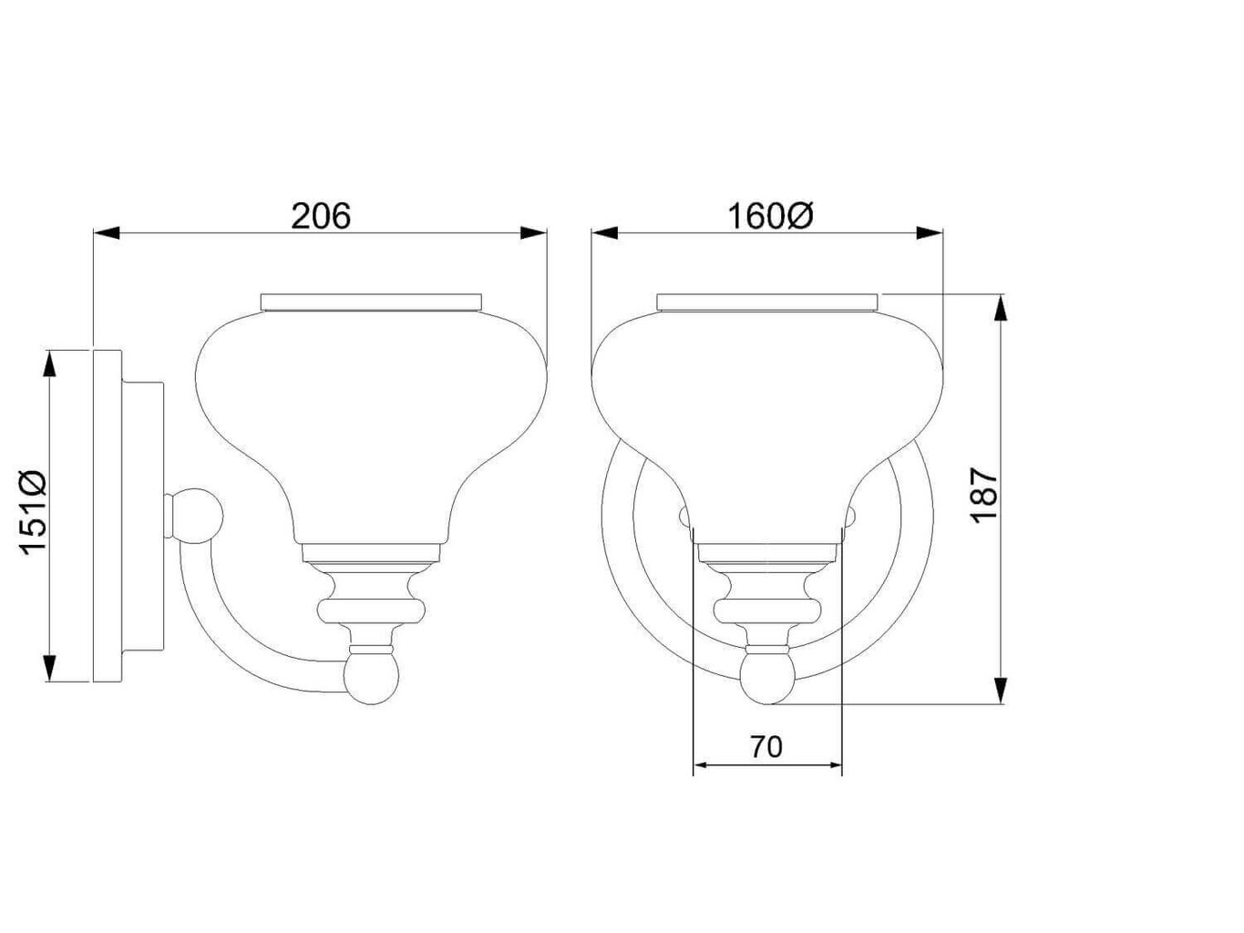 Seinavalgusti Elstead Lighting Ainsley HK-AINSLEY1-BATH цена и информация | Seinavalgustid | kaup24.ee