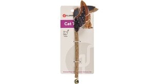 Палочка с колокольчиком и перьями для кота Flamingo, 21 см цена и информация | Игрушка для кошек | kaup24.ee