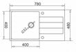 Valamu Pyramis 78x50 1B 1D 070052701 hind ja info | Köögivalamud | kaup24.ee