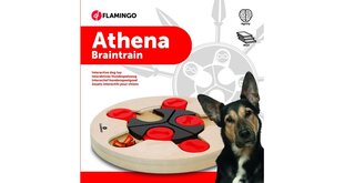 Flamingo interaktiivne puidust mänguasi Athena koertele ø 25cm цена и информация | Игрушки для собак | kaup24.ee