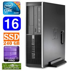 HP 8100 Elite SFF i5-650 16GB 240SSD GT1030 2GB DVD WIN10Pro [refurbished] цена и информация | Стационарные компьютеры | kaup24.ee