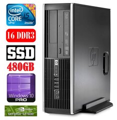 HP 8100 Elite SFF i5-650 16GB 480SSD GT1030 2GB DVD WIN10Pro [refurbished] цена и информация | Стационарные компьютеры | kaup24.ee