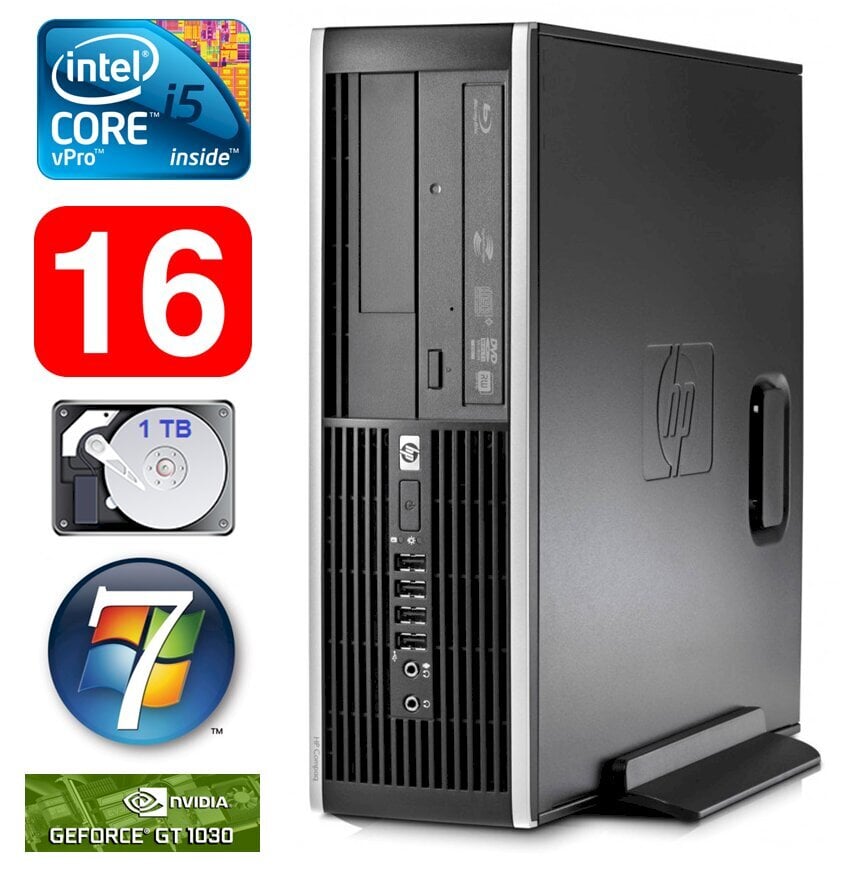 HP 8100 Elite SFF i5-650 16GB 1TB GT1030 2GB DVD WIN7Pro [refurbished] цена и информация | Lauaarvutid | kaup24.ee